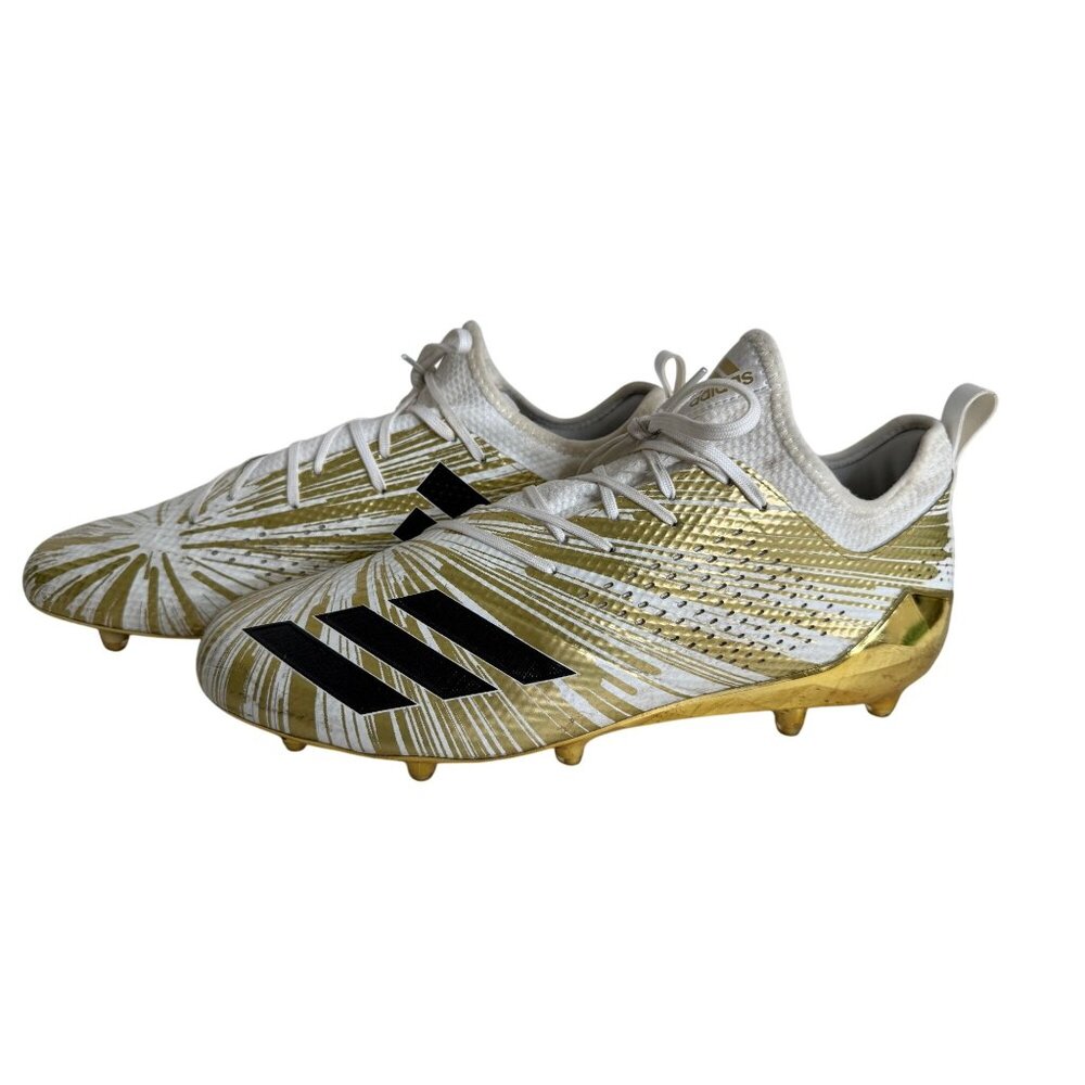 Adidas Adizero 8.0 Gold White Football Cleats Men’s Size 13 – Football Outdoor - Picture 2 of 7